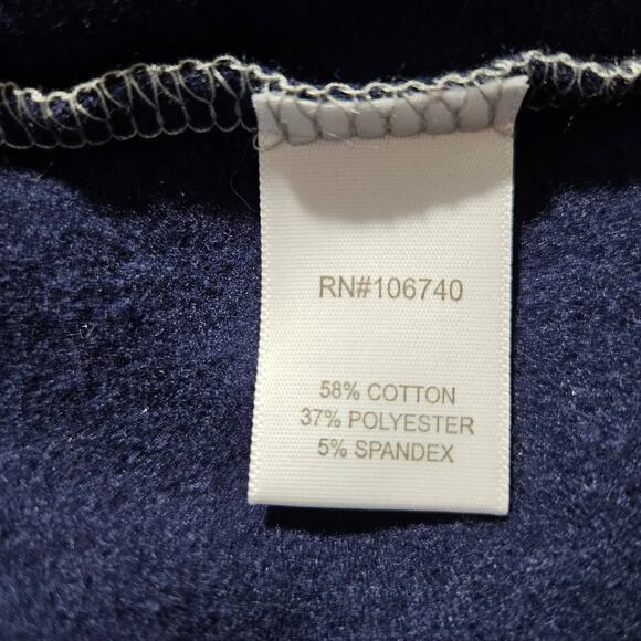 EUC Real Comfort Color Block Soft Cozy Cowlneck Top Sz. L Cream Gray Blue - Picture 5 of 10